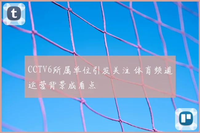 CCTV6所属单位引发关注 体育频道运营背景成看点